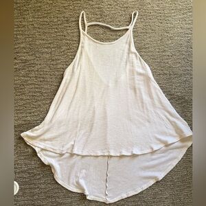 Elegant Cream Women's Tank Top with low back